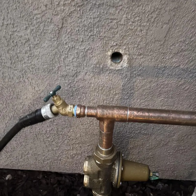 1 1/2-inch pressure relief valve with repiped copper piping