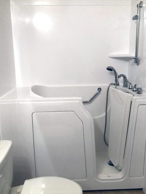 Walk-in tub installation by Family Plumbing, Heating & Air, Inc.